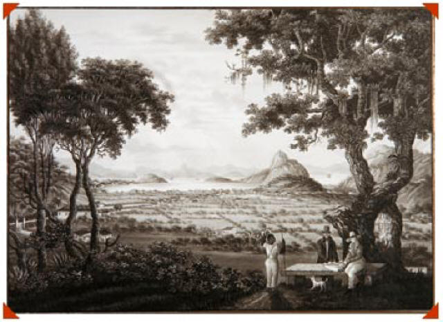 Botafogo e caminho de São Clemente - Karl Robert von Planitz - 1840